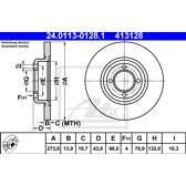 Bremssatz (2 Bremsscheiben) ATE - 24.0113-0128.1