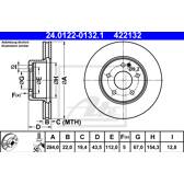 Bremssatz (2 Bremsscheiben) ATE - 24.0122-0132.1