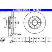 Bremssatz (2 Bremsscheiben) ATE - 24.0123-0122.1