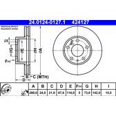 Bremssatz (2 Bremsscheiben) ATE - 24.0124-0127.1
