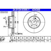 Bremssatz (2 Bremsscheiben) ATE - 24.0124-0300.1