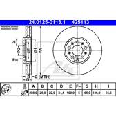 Bremssatz (2 Bremsscheiben) ATE - 24.0125-0113.1