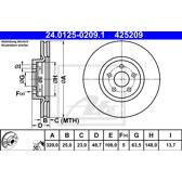 Bremsscheibe (pro Einheit) ATE - 24.0125-0209.1