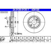 Bremssatz (2 Bremsscheiben) ATE - 24.0126-0120.1