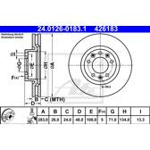 Bremssatz (2 Bremsscheiben) ATE - 24.0126-0183.1