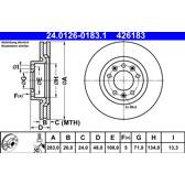 Bremssatz (2 Bremsscheiben) ATE - 24.0126-0183.1