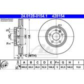 Bremsscheibe (pro Einheit) ATE - 24.0128-0154.1
