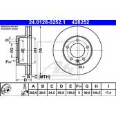 Bremsscheibe (pro Einheit) ATE - 24.0128-0252.1