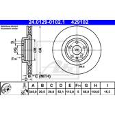 Bremsscheibe (pro Einheit) ATE - 24.0129-0102.1