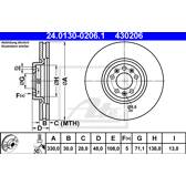 Bremsscheibe (pro Einheit) ATE - 24.0130-0206.1