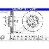 Bremsscheibe (pro Einheit) ATE - 24.0130-0221.1