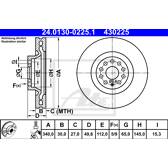 Bremsscheibe (pro Einheit) ATE - 24.0130-0225.1