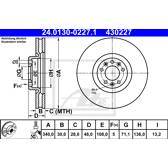 Bremsscheibe (pro Einheit) ATE - 24.0130-0227.1