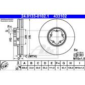 Bremsscheibe (pro Einheit) ATE - 24.0133-0102.1