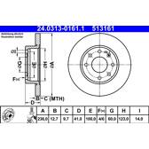 Bremssatz (2 Bremsscheiben) ATE - 24.0313-0161.1