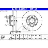 Bremssatz (2 Bremsscheiben) ATE - 24.0315-0105.1