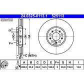 Bremssatz (2 Bremsscheiben) ATE - 24.0325-0113.1