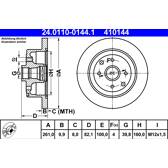Bremssatz (2 Bremsscheiben) ATE - 24.0110-0144.1