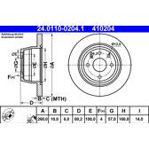 Bremssatz (2 Bremsscheiben) ATE - 24.0110-0204.1