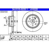Bremssatz (2 Bremsscheiben) ATE - 24.0110-0225.1