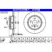 Bremssatz (2 Bremsscheiben) ATE - 24.0112-0188.1