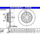 Bremssatz (2 Bremsscheiben) ATE - 24.0112-0210.1