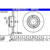 Bremssatz (2 Bremsscheiben) ATE - 24.0309-0123.1