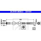 Bremsschlauch ATE - 24.5151-0638.3