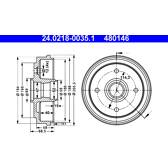 Sats om 2 bromstrummor ATE - 24.0218-0035.1