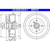 Sats om 2 bromstrummor ATE - 24.0220-0018.1