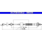 Cable de accionamiento, accionamiento del embrague ATE - 24.3728-0330.2