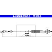 Cable de accionamiento, accionamiento del embrague ATE - 24.3728-0833.2
