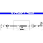 Cable de accionamiento, accionamiento del embrague ATE - 24.3728-0845.2