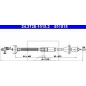 Cable de accionamiento, accionamiento del embrague ATE - 24.3728-1015.2