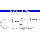 Cable de accionamiento, accionamiento del embrague ATE - 24.3728-2001.2