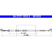Cable de accionamiento, freno de estacionamiento ATE - 24.3727-1935.2