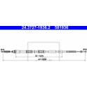 Cable de accionamiento, freno de estacionamiento ATE - 24.3727-1936.2
