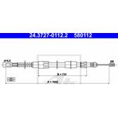 Câble de frein ATE - 24.3727-0112.2