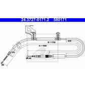 Câble de frein ATE - 24.3727-0171.2