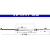 Câble de frein ATE - 24.3727-0532.2