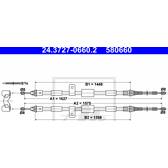 Câble de frein ATE - 24.3727-0660.2