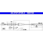 Câble de frein ATE - 24.3727-0728.2