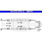 Câble de frein ATE - 24.3727-0761.2