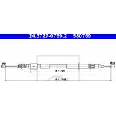 Câble de frein ATE - 24.3727-0769.2