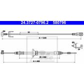 Câble de frein ATE - 24.3727-0796.2