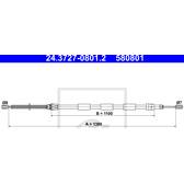 Câble de frein ATE - 24.3727-0801.2