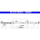 Câble de frein ATE - 24.3727-0822.2