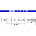Câble de frein ATE - 24.3727-1101.2