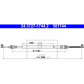 Câble de frein ATE - 24.3727-1744.2