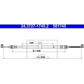 Câble de frein ATE - 24.3727-1745.2